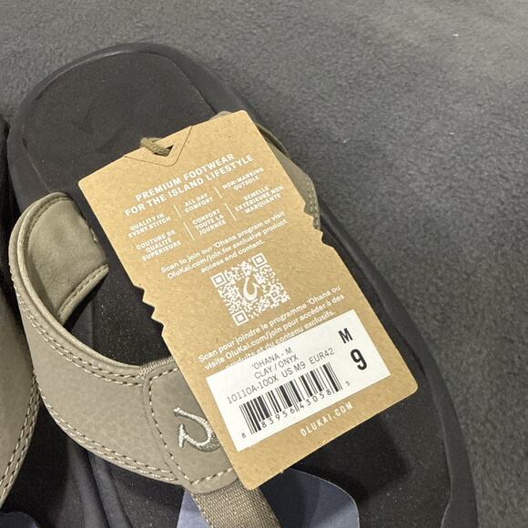 Men's Olukai Ohana Flip Flop Comfort Sandals Clay/onyx(gray) US Size 9 - Picture 2 of 5